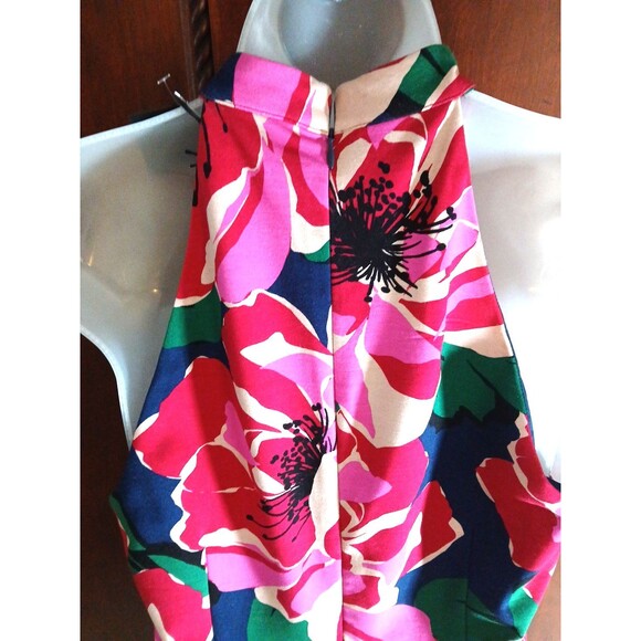 TRINA TURK Women's Size 8 Dress Floral Print Halter Neck Retail $208 - Picture 8 of 12